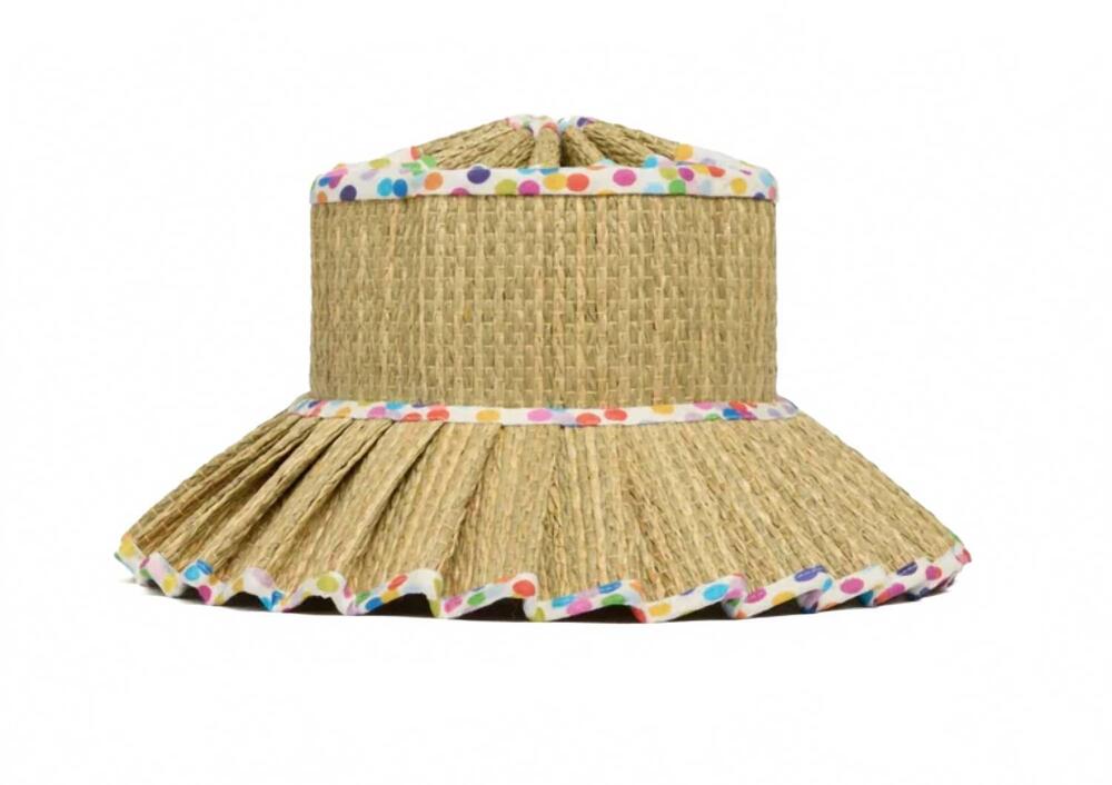 NEW LORNA MURRAY women's lux capri hat in rainbow polka dot